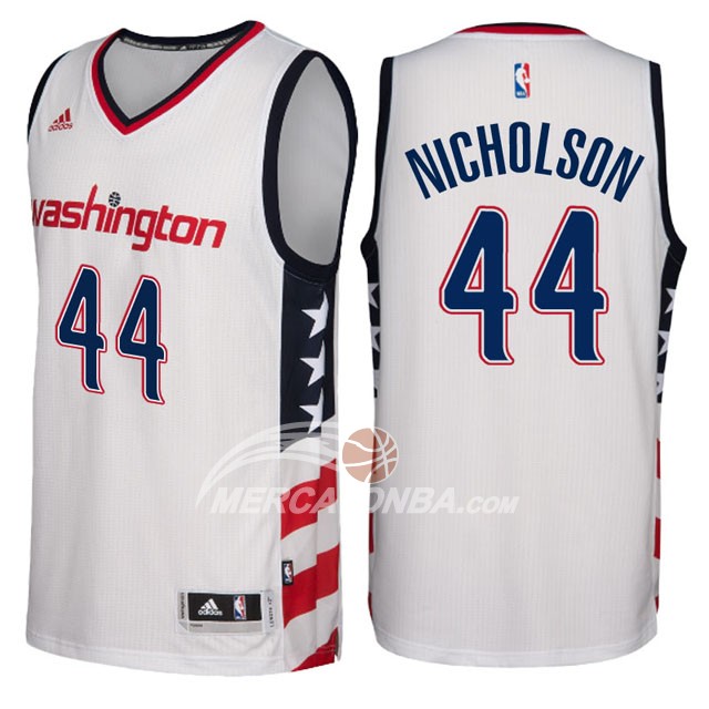 Maglia NBA Nicholson Washington Wizards Blanco